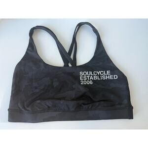 Lululemon Energy Bra Size 8 Black Incognito Camo Soul Cycle Luxtreme W2AAJS